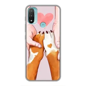 Чохол з принтом «Любовь до собак» для Motorola MOTO E20