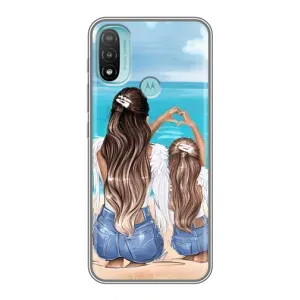 Чохол з друком для Motorola MOTO E20 - (Мама з дитинкою) (AlphaPrint) (Мама з донькою)