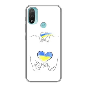 Чехол для Патриота Украины Motorola MOTO E20 - (AlphaPrint) (Мир Украине)