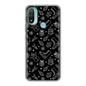 Новорічні, Святкові Чохли для Motorola MOTO E20 - 2024 год (Новорічний фон)