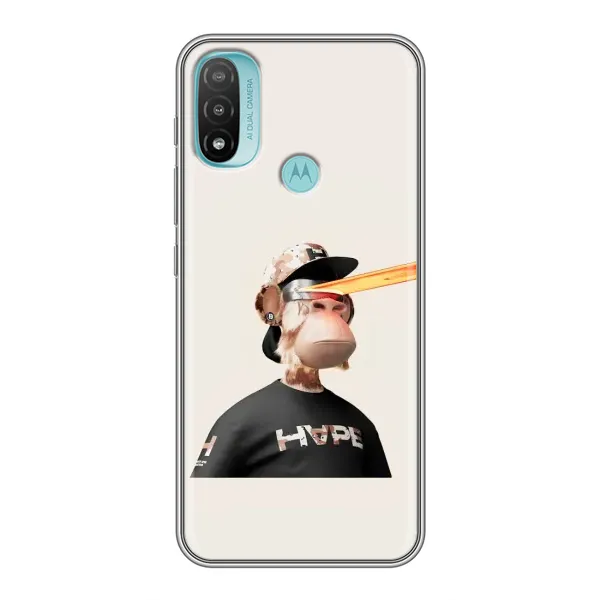 Чехол с принтом «обезьяна NFT в очках» для Motorola MOTO E20