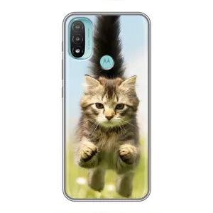 Чехлы с Котиками для Motorola MOTO E20 (VPrint) (Прыжок кота)