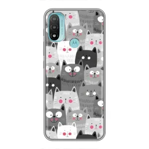 Чехлы с Котиками для Motorola MOTO E20 (VPrint) (Рисованные котики)