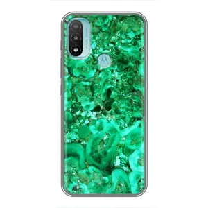 Мраморний чехол на Motorola MOTO E20 (VPrint) (Салатовий Мрамор)