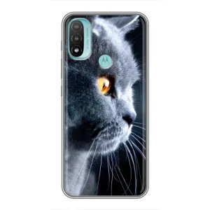 Чехлы с Котиками для Motorola MOTO E20 (VPrint) (Серый Кот)