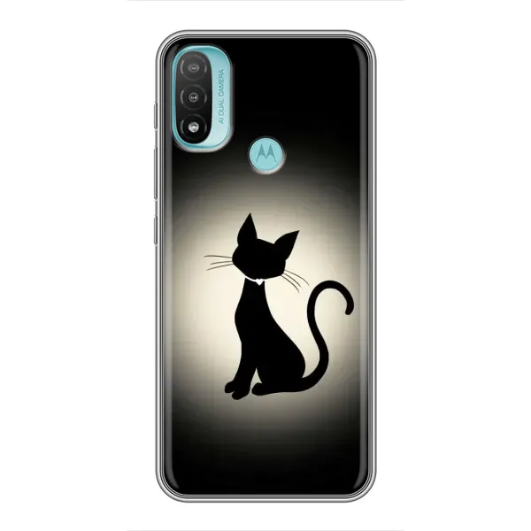 Чехол с принтом «Силуэт котика» для Motorola MOTO E20 Чехол с принтом «Силуэт котика» для Motorola MOTO E20
