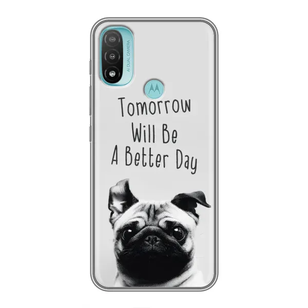 Чохол з принтом «Смішний Мопс» для Motorola MOTO E20 Чохол з принтом «Смішний Мопс» для Motorola MOTO E20