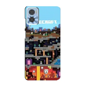 Чохол з принтом «фон Minecraft» для Motorola MOTO E22
