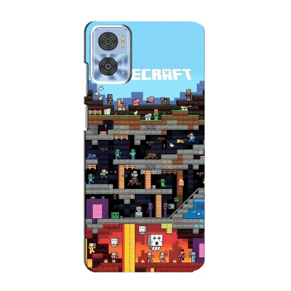 Чохол з принтом «фон Minecraft» для Motorola MOTO E22 Чохол з принтом «фон Minecraft» для Motorola MOTO E22