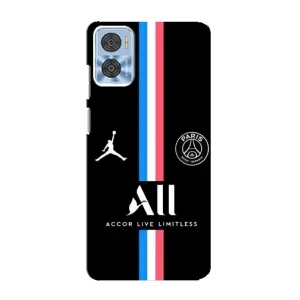 Чехлы PSG для Motorola MOTO E22 (AlphaPrint) (футболка ПСЖ)