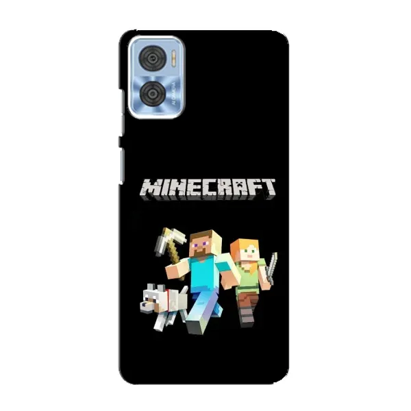 Чохол з принтом «герої Minecraft» для Motorola MOTO E22 Чохол з принтом «герої Minecraft» для Motorola MOTO E22