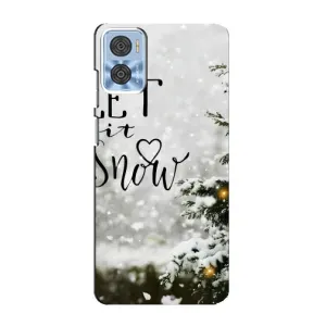 Новорічні, Святкові Чохли для Motorola MOTO E22 - 2024 год (Let it snow)