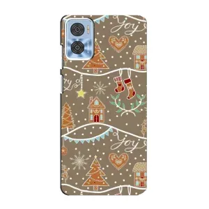 Новорічні, Святкові Чохли для Motorola MOTO E22 - 2024 год (Новорічні пряники)