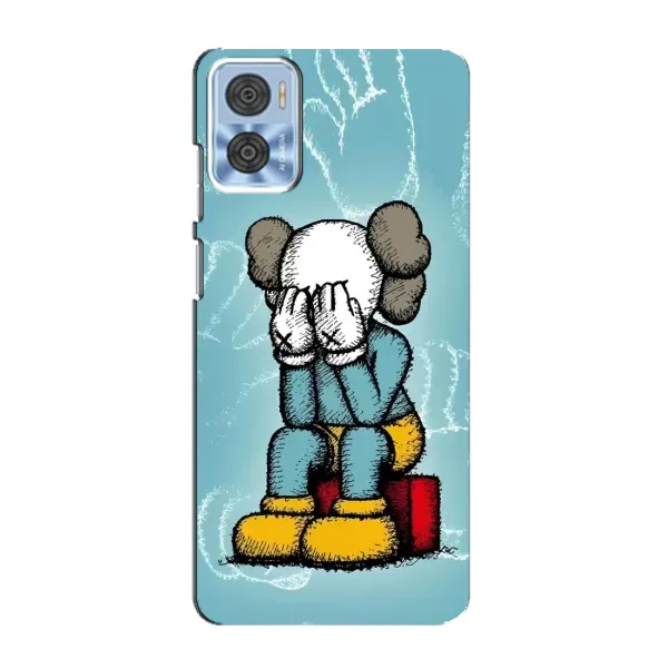 Чехол с принтом «Плач Bearbrick» для Motorola MOTO E22 Чехол с принтом «Плач Bearbrick» для Motorola MOTO E22