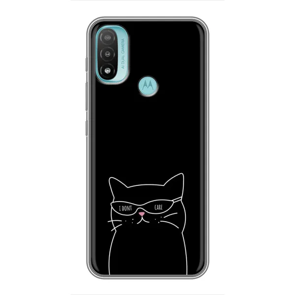 Чехол с принтом «Равнодушный кот» для Motorola MOTO E40 Чехол с принтом «Равнодушный кот» для Motorola MOTO E40