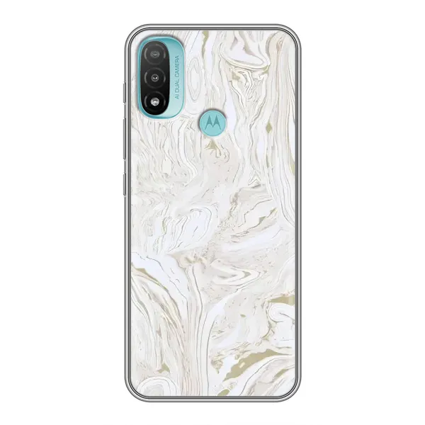 Чехол с принтом «Белый мрамор» для Motorola MOTO E40