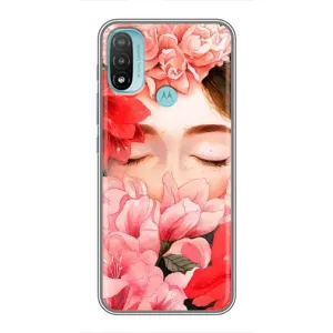 Чехлы (ART) Цветы на Motorola MOTO E40 (VPrint) (Очі в квітах)