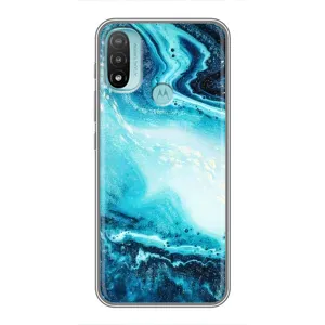 Мраморный чехол на Motorola MOTO E40 (VPrint)