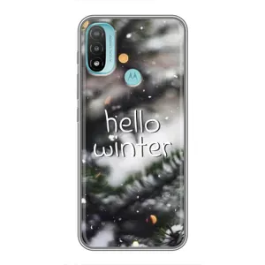 Новогодние, Праздничные Чехлы для Motorola MOTO E40 - 2024 год (Hello winter)