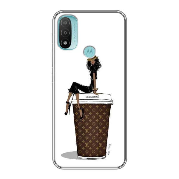 Чохол з принтом «кава LOUIS VUITTON» для Motorola MOTO E40 Чохол з принтом «кава LOUIS VUITTON» для Motorola MOTO E40