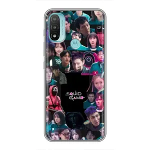 Чехол Гра в кальмара для Motorola MOTO E40 (Коллаж Игра кальмара)