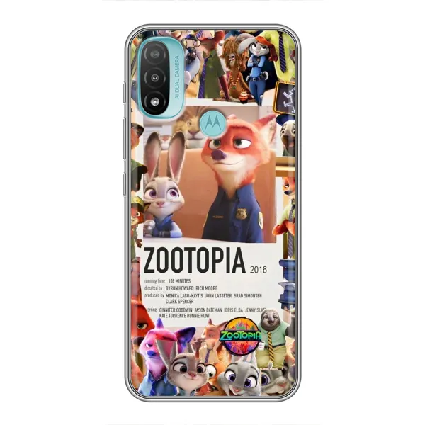 Чехол с принтом «Постер Зверополис» для Motorola MOTO E40 Чехол с принтом «Постер Зверополис» для Motorola MOTO E40