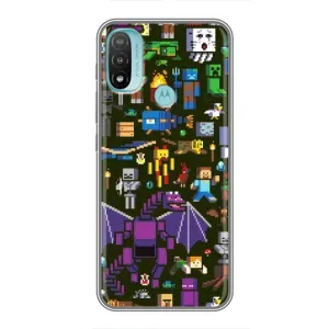 Чехол с принтом «Коллаж Майнкрафт» для Motorola MOTO E40