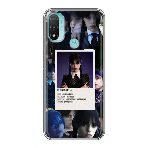 Чехол с принтом «коллаж Уэнздей» для Motorola MOTO E40