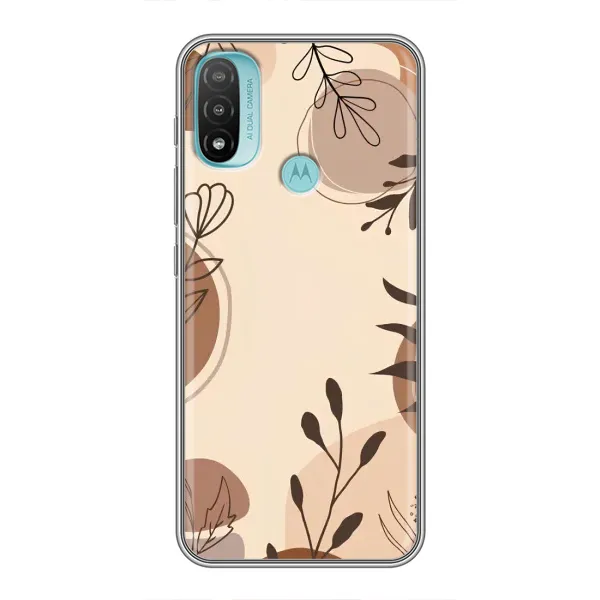 Чехол с принтом «Коричневые цветы» для Motorola MOTO E40 Чехол с принтом «Коричневые цветы» для Motorola MOTO E40