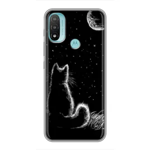 Чехол с принтом для Motorola MOTO E40 (AlphaPrint) Модные коты