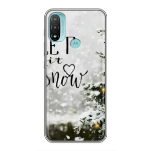 Новогодние, Праздничные Чехлы для Motorola MOTO E40 - 2024 год (Let it snow)