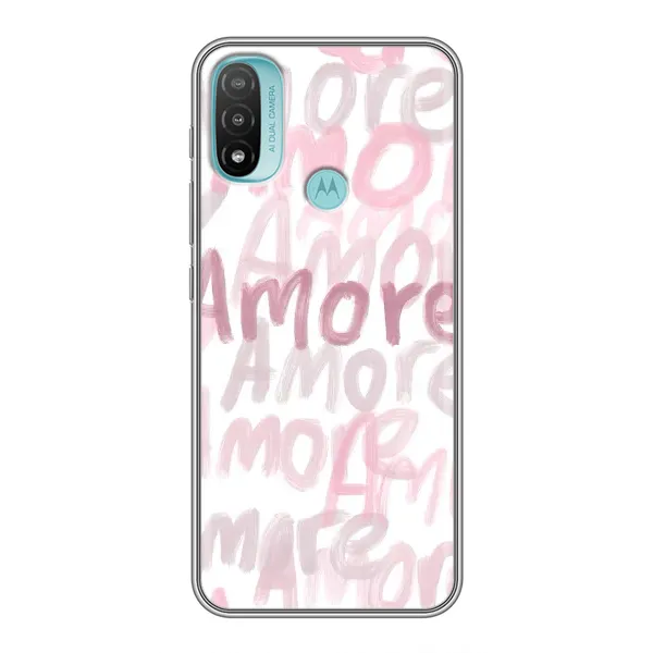 Чехол с принтом «Аморе любовь» для Motorola MOTO E40