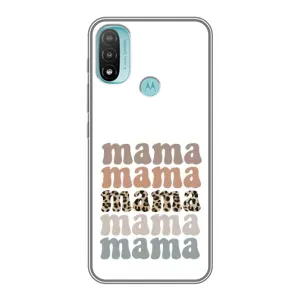 Чехол с принтом «Текстовый коллаж мама» для Motorola MOTO E40