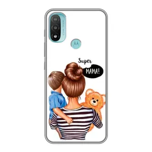 Чехол с принтом «Мама с сыном» для Motorola MOTO E40