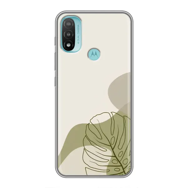 Чехол с принтом «Зеленая монстера дизайн» для Motorola MOTO E40