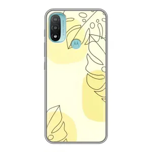 Силиконовый чехол с принтом в цветах на Motorola MOTO E40