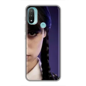 Чехол с дизайном Венздей 2 на Motorola MOTO E40 (Загадочный взгляд Уэнздей)