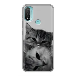 Чехол с принтом «Пара котов» для Motorola MOTO E40