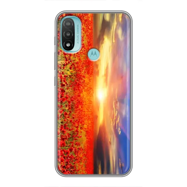 Чехол с принтом «Поле тюльпанов» для Motorola MOTO E40