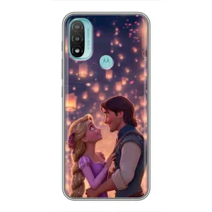 Чехол Рапунцель для Motorola MOTO E40 (Принцесса и принц)