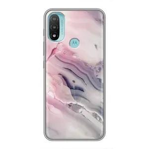 Чехол с принтом «Пурпурный Мрамор» для Motorola MOTO E40