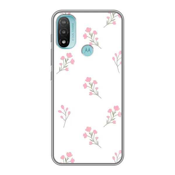 Чехол с принтом «Розовые цветы» для Motorola MOTO E40 Чехол с принтом «Розовые цветы» для Motorola MOTO E40