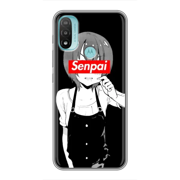 Чохол з принтом «Senpai» для Motorola MOTO E40