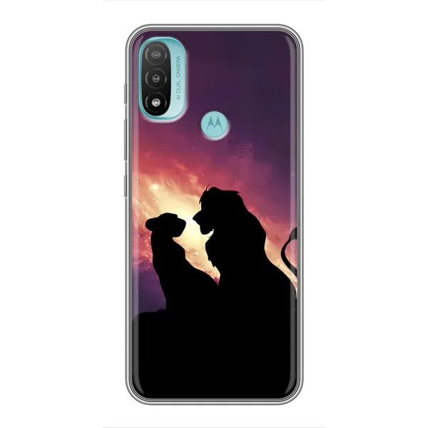 Чехол с принтом «Силуэт Симба и Налу» для Motorola MOTO E40 Чехол с принтом «Силуэт Симба и Налу» для Motorola MOTO E40