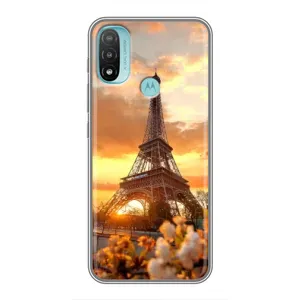 Чехол Эйфелева Башня для Motorola MOTO E40 - (AlphaPrint) (Солнечная башня)