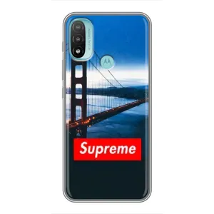 Чехол с принтом «Стиль Supreme» для Motorola MOTO E40