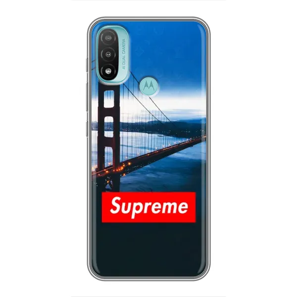 Чехол с принтом «Стиль Supreme» для Motorola MOTO E40