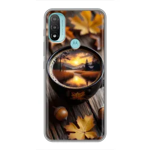 Чохол з принтом «Темна кава» для Motorola MOTO E40