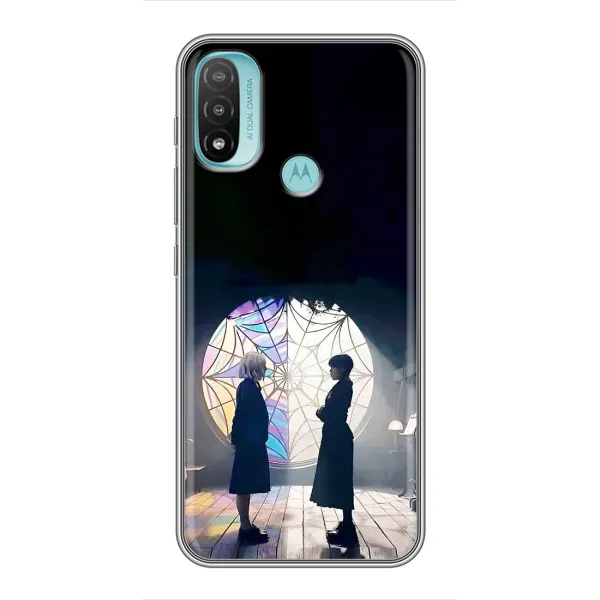 Чехол с принтом «Уэнздей и Инид» для Motorola MOTO E40