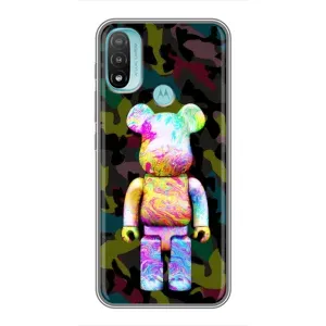 Чехол с принтом «Яркий Bearbrick» для Motorola MOTO E40